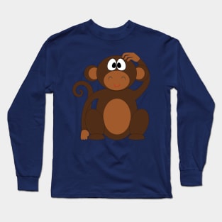 Cute Monkey Long Sleeve T-Shirt